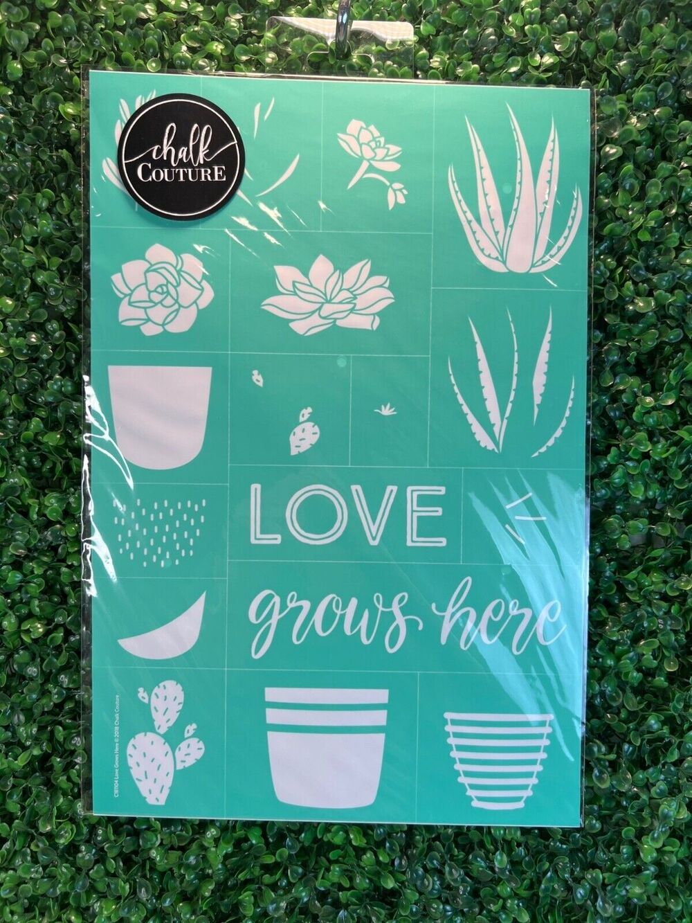 New Chalk Couture Transfer Love Grows Here Crafting Gift